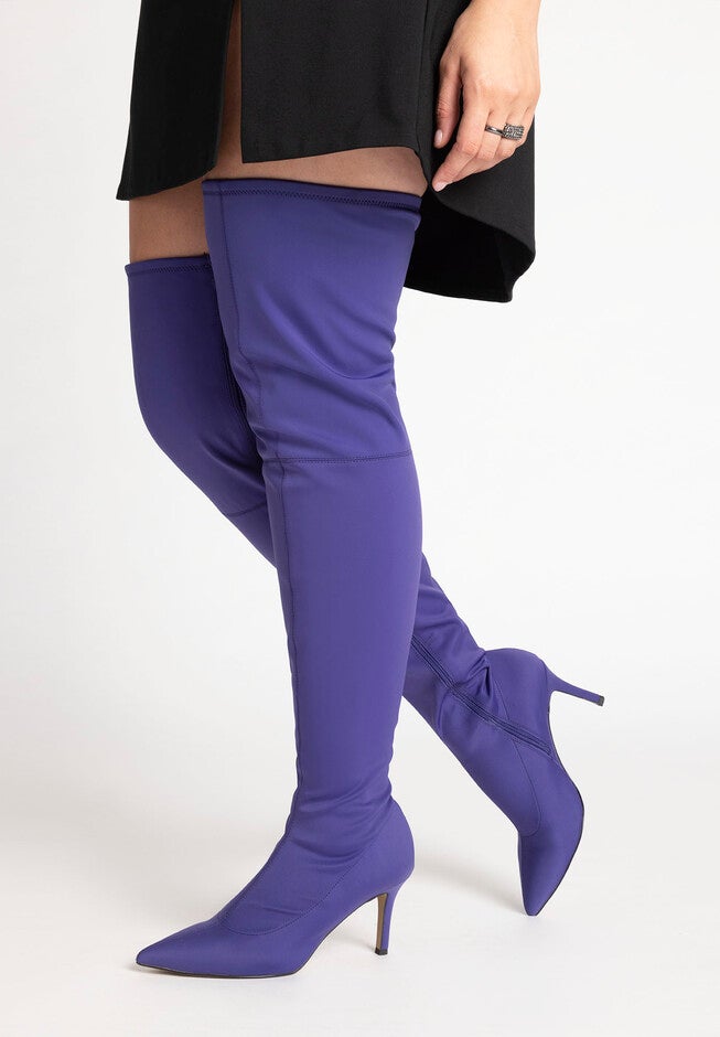 Sydney Neoprene Over The Knee Boot, , alternate image number null