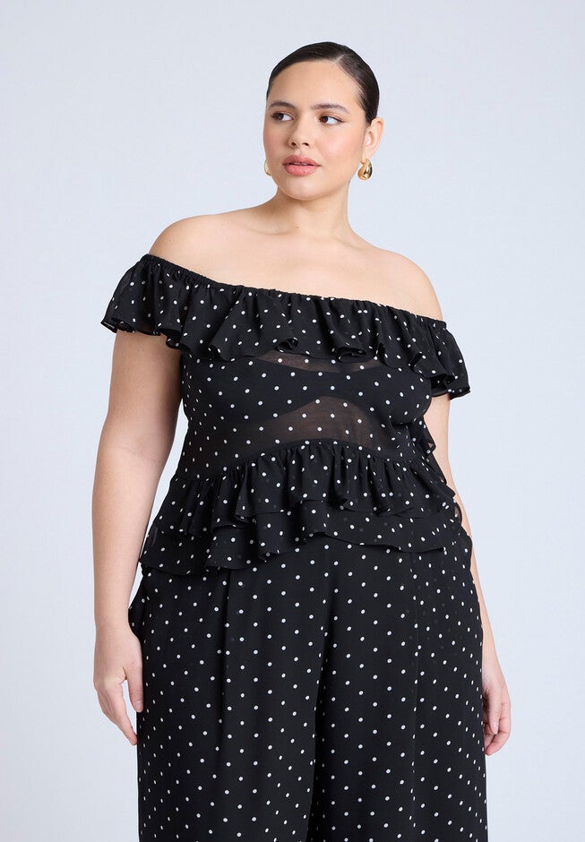Layered Flounce Top , OFFICE DOT, hi-res image number null
