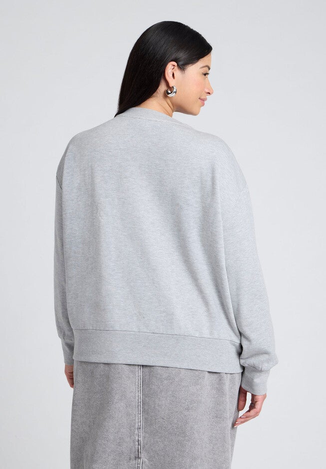 Dramatic Bow Sweatshirt, GRAY, on-hover image number null
