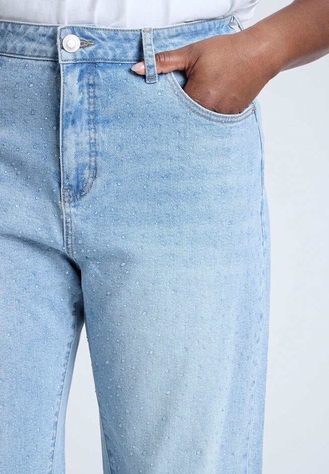 The Sparkle Naomi Straight Leg Jean , VINTAGE BLUE, alternate image number null