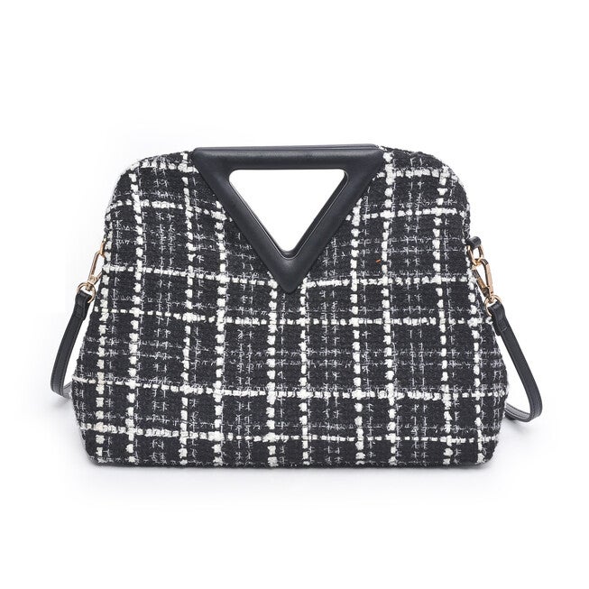 Natasha Tweed Crossbody, BLACK WHITE, alternate image number null
