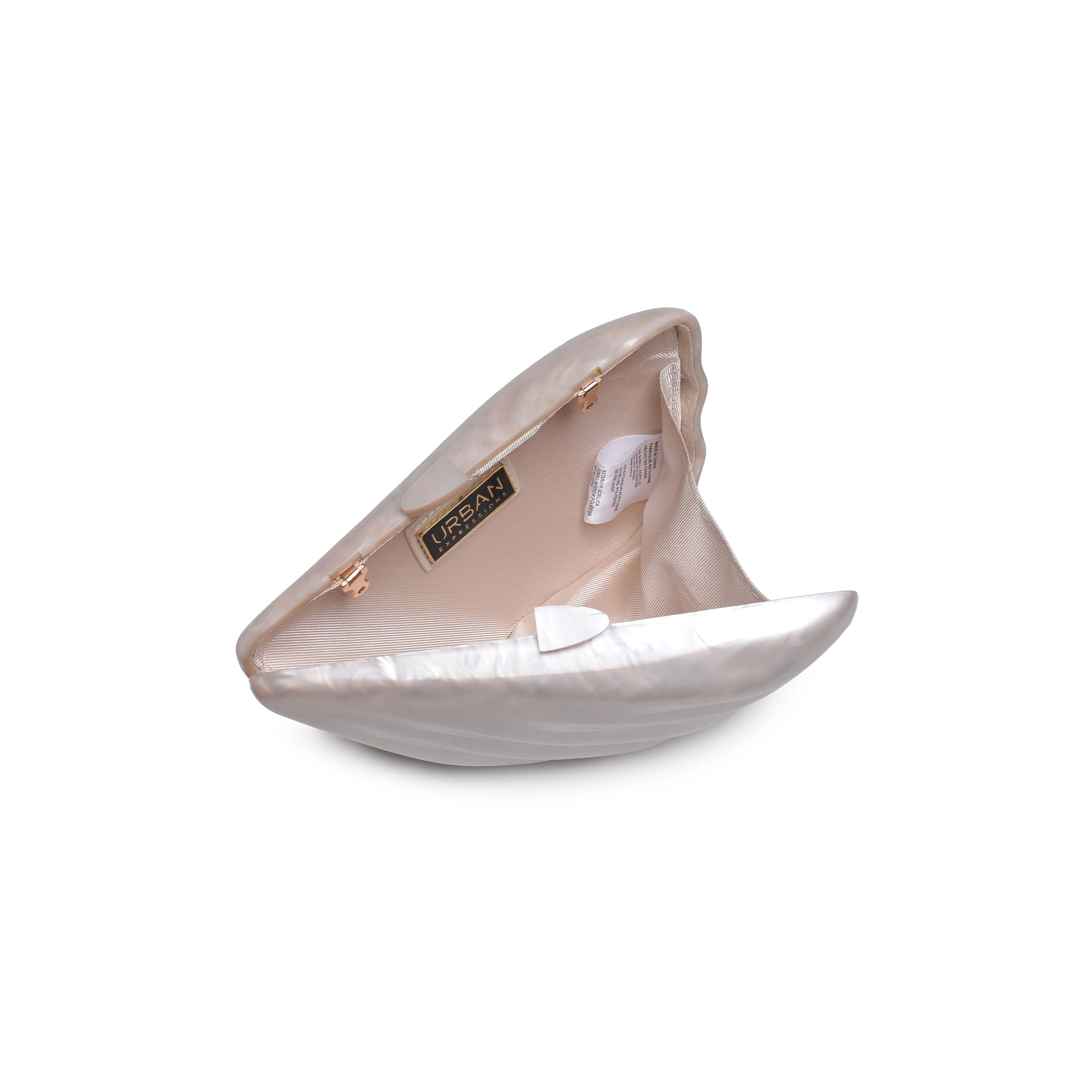 Marine Shell Shaped Evening Bag, IVORY, alternate image number 3