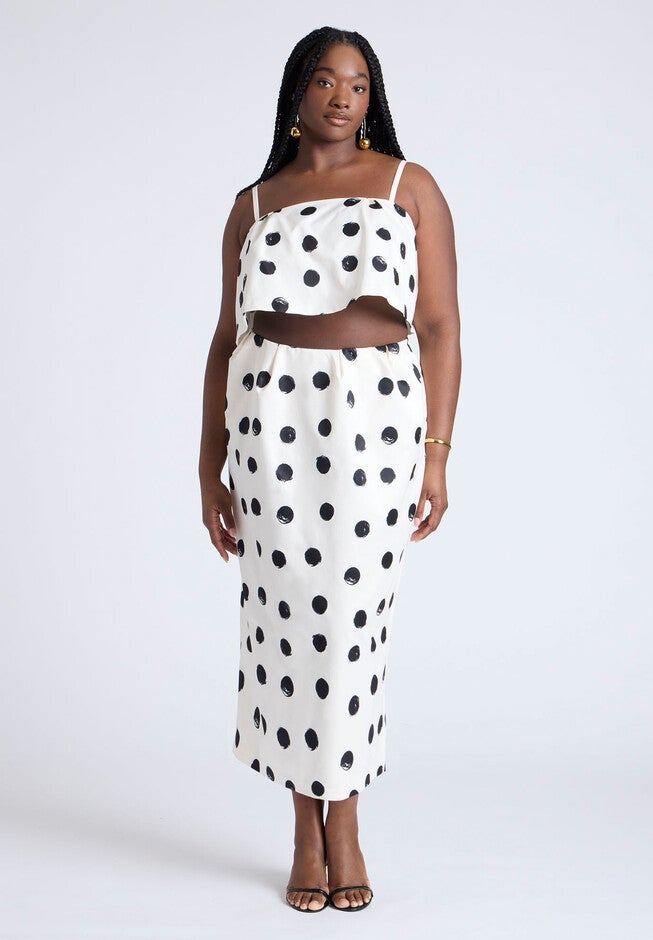Cropped Bubble Top , PAINT DOT, alternate image number null
