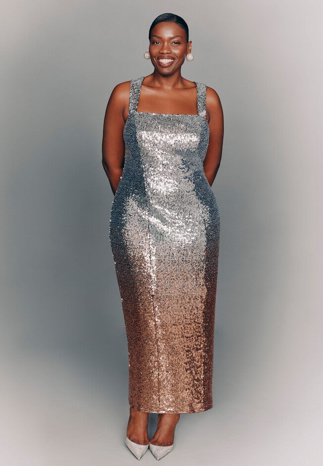 Ombre Sequin Maxi Dress, OMBRE, hi-res image number null