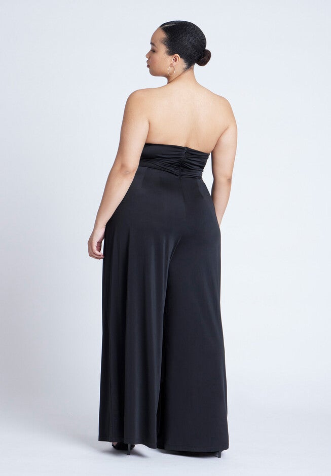 Twist Detail Jumpsuit With Cutout, BLACK ONYX, on-hover image number null