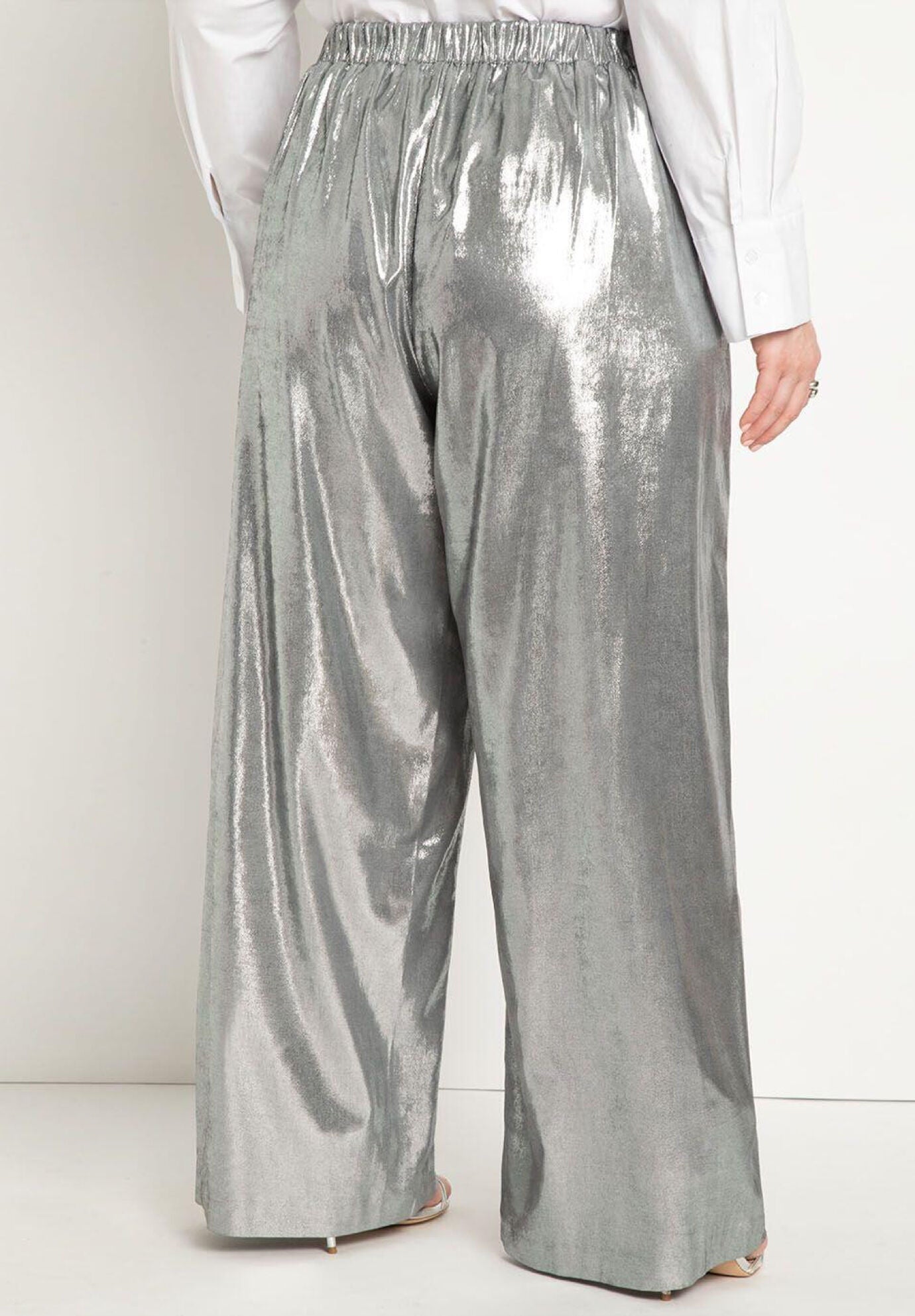 T-Tahari Metallic Wide Leg Pant
