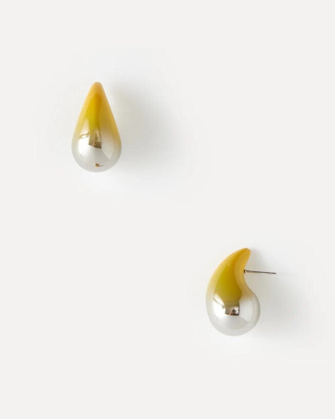 Tear Drop Earrings, YELLOW, hi-res image number null