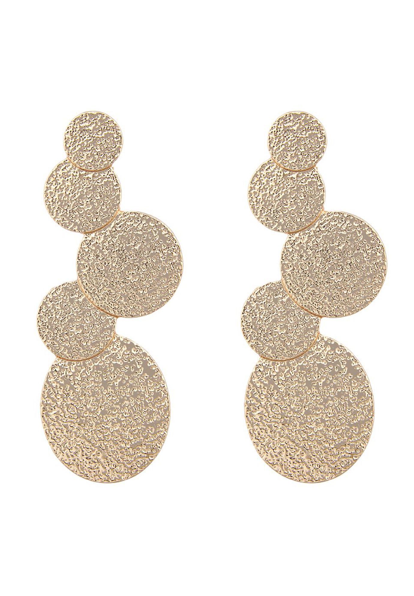 Cluster Circles Drop Earrings, GOLD, hi-res image number 0