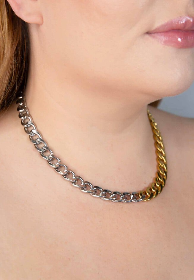 Anna Two-Tone Necklace, , on-hover image number 1