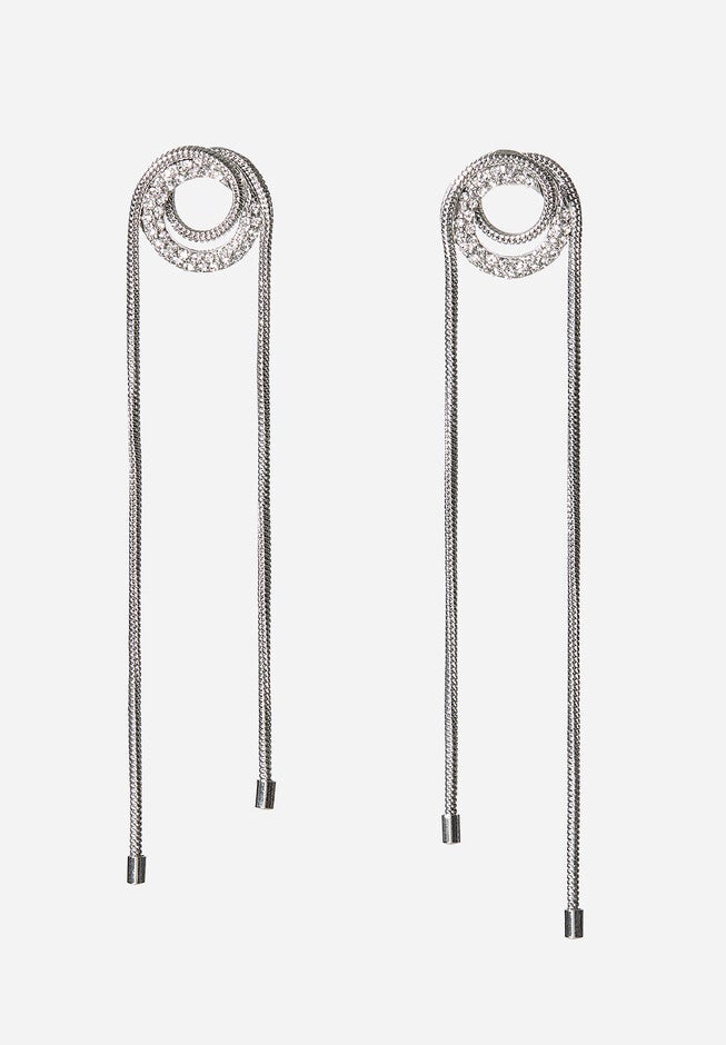 Long Loop Earring, SILVER, hi-res image number null