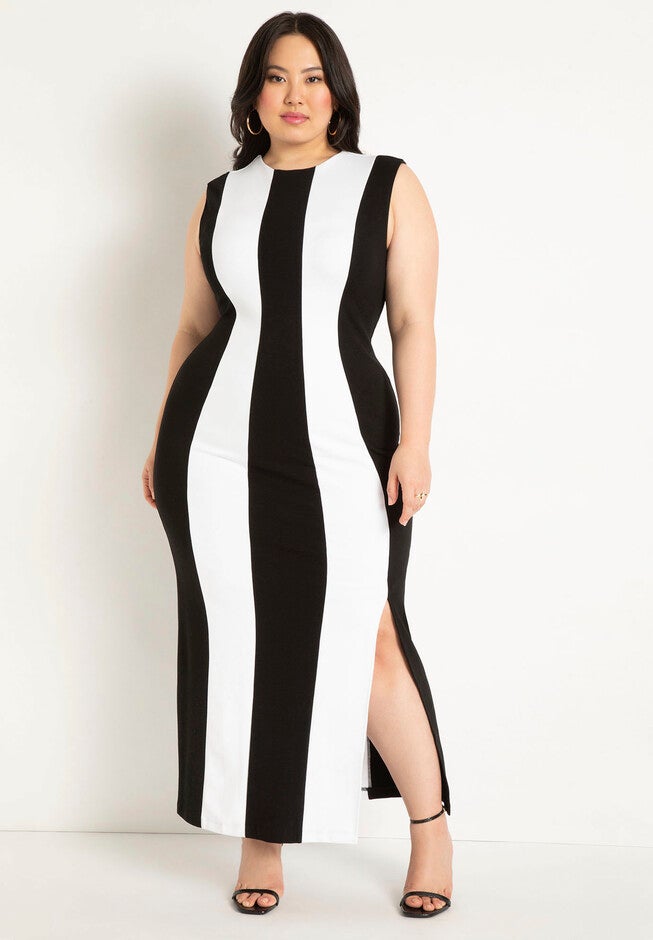 Striped Knit Maxi Dress, , on-hover image number null