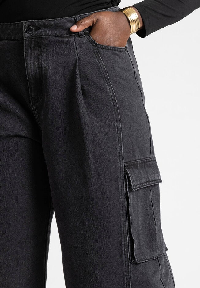 Wide Leg Cargo Jean, , alternate image number null