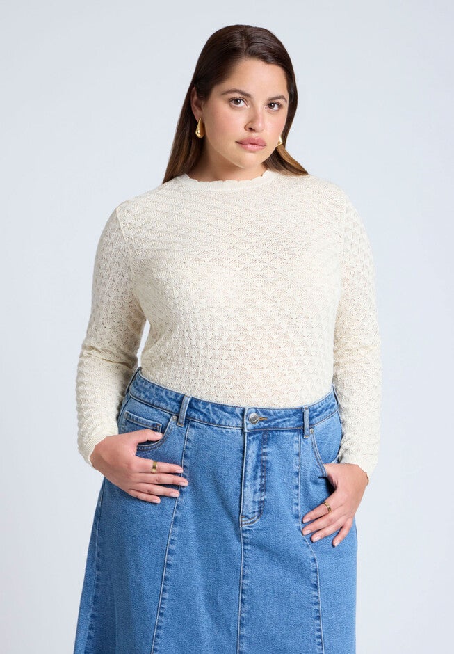 Crochet Sweater , SUGAR SWIZZLE, on-hover image number null
