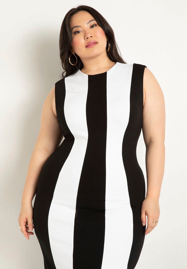 Striped Knit Maxi Dress, , alternate image number null