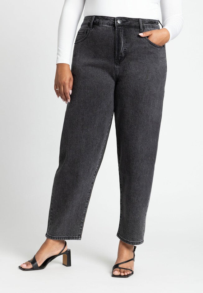 The Barrel Leg Jean, VINTAGE BLACK, on-hover image number null