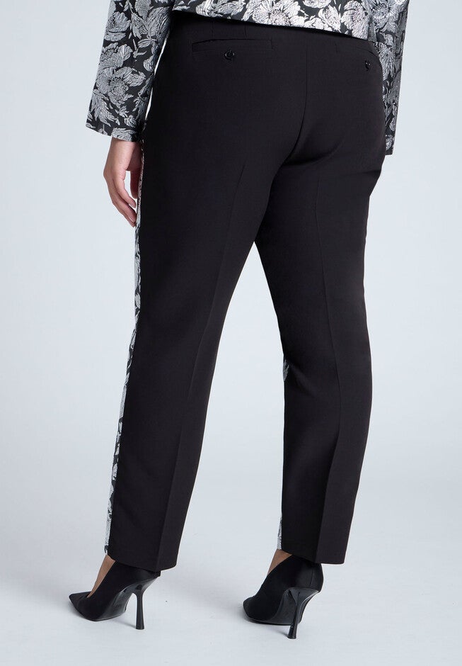 Brocade Pant, BLACK AND SILVER, alternate image number null