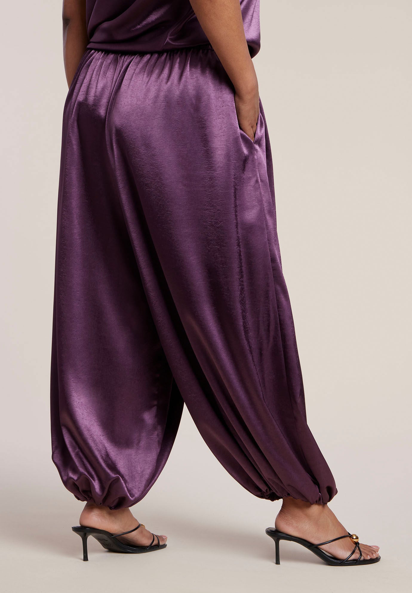Satin Balloon Pant, WINTER BLOOM, alternate image number 2