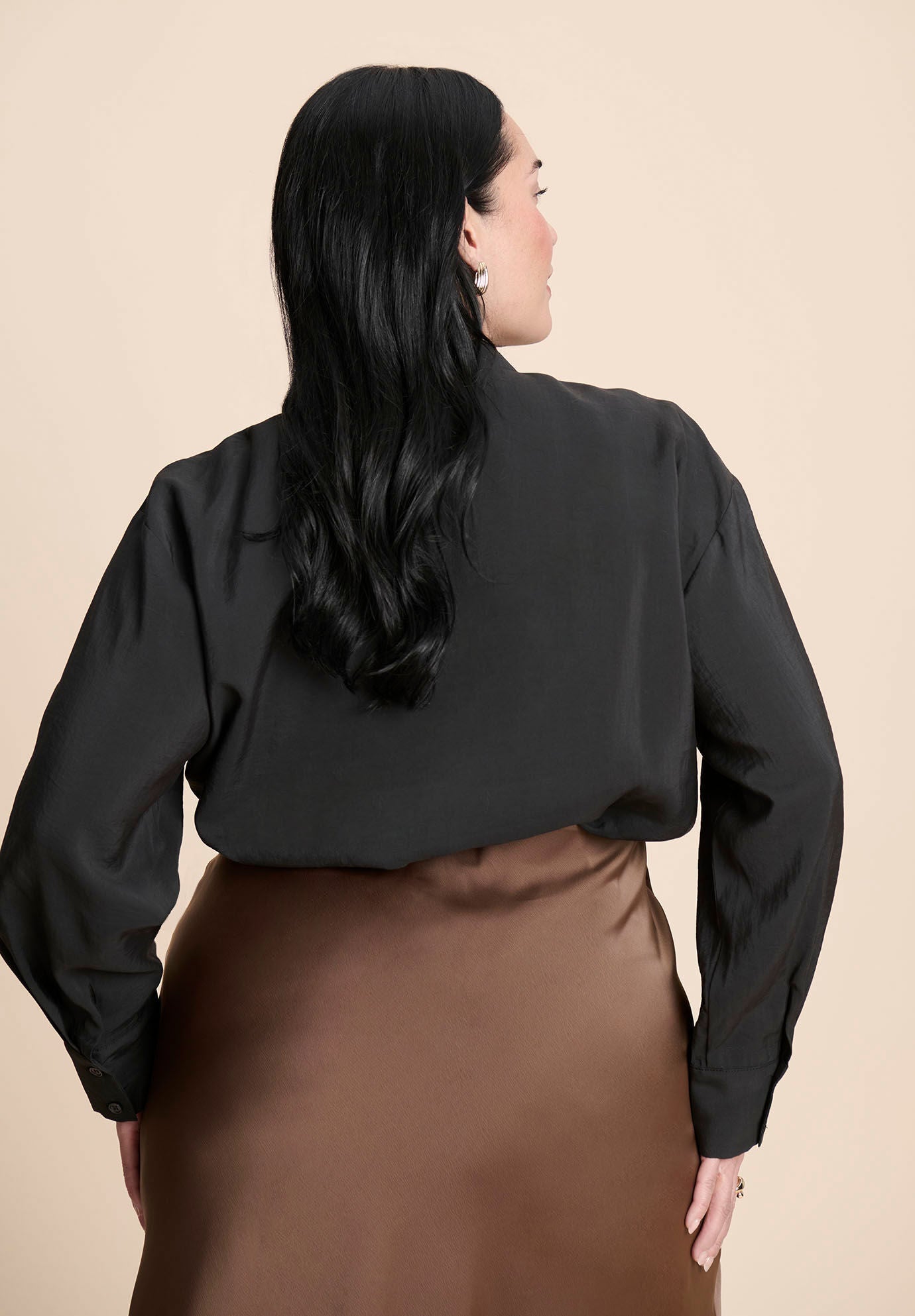 Organic Plaque Buckle Belt, BLACK, alternate image number 2