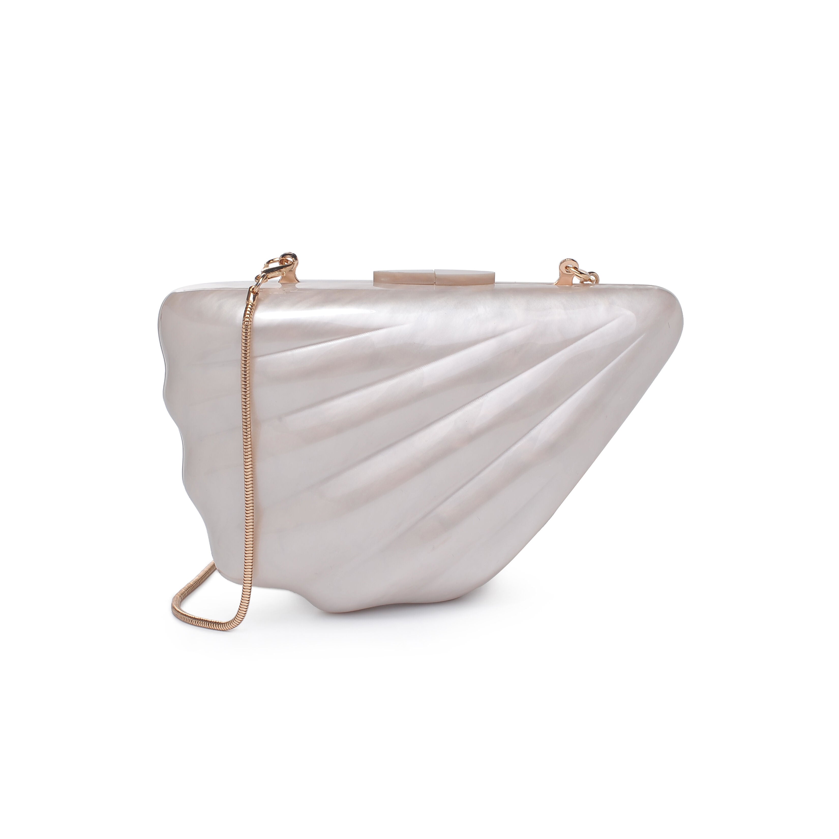 Marine Shell Shaped Evening Bag, IVORY, hi-res image number 0