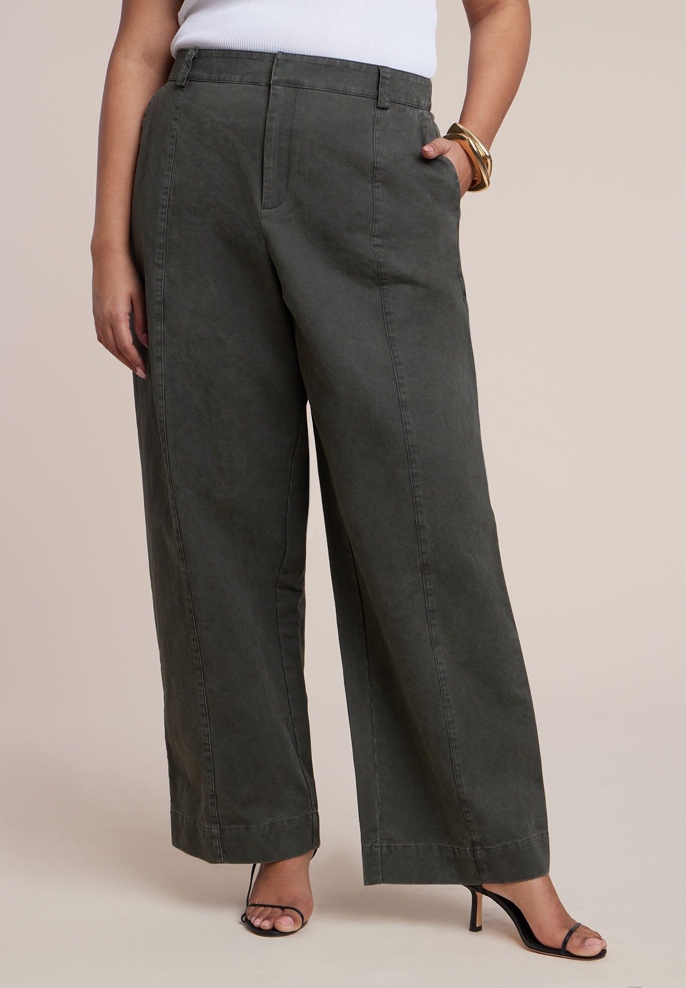 Twill Straight Leg Pant