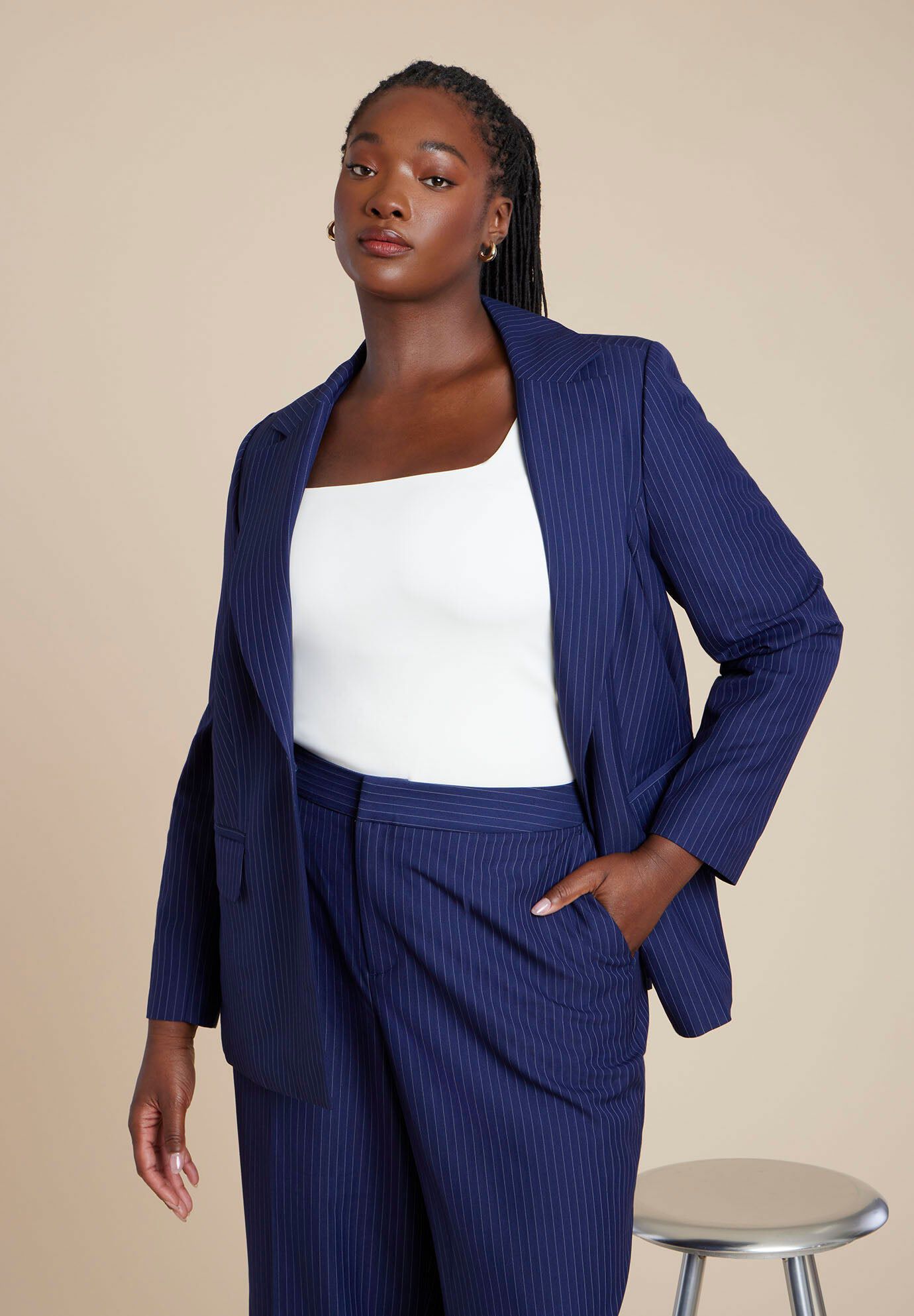 Pinstripe Blazer