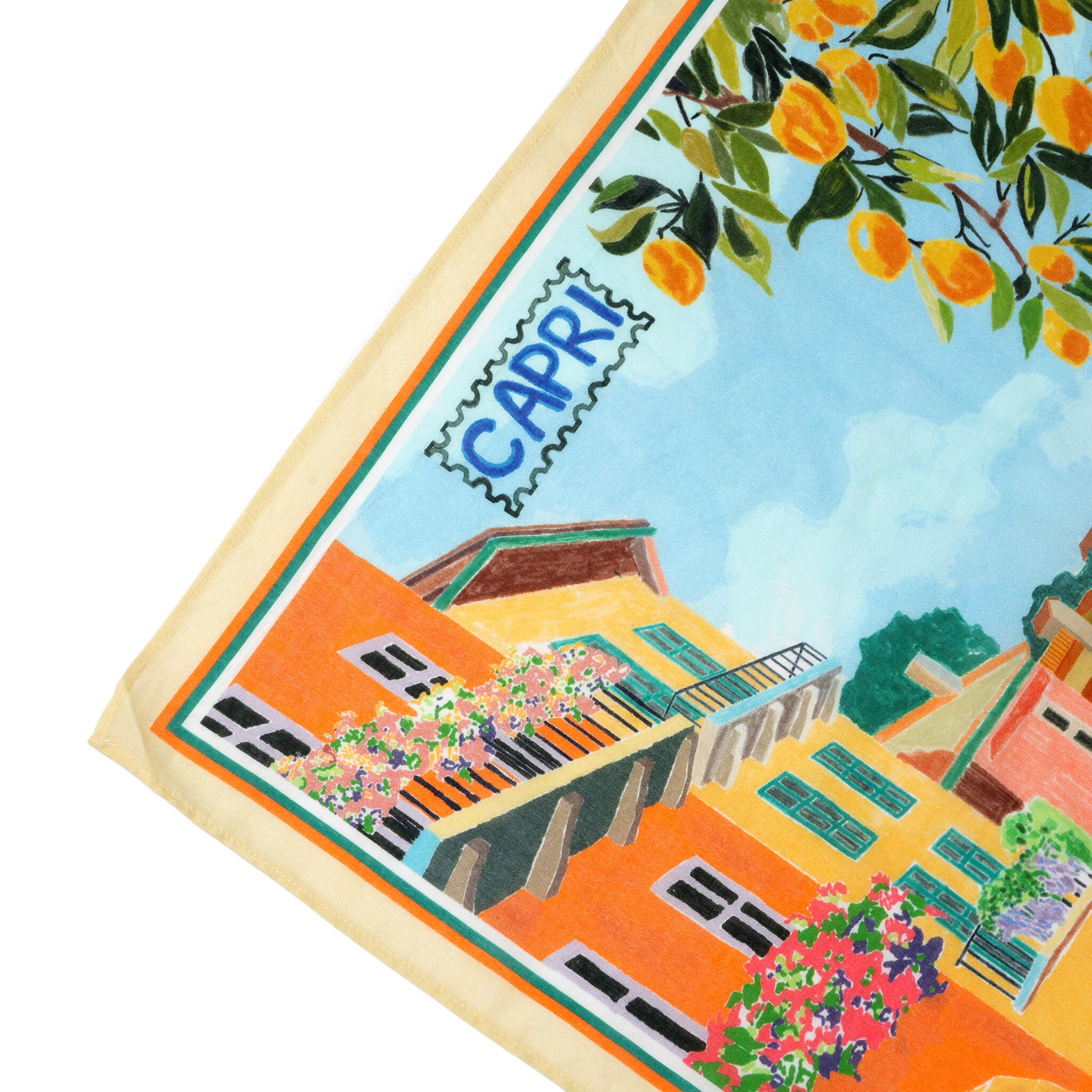 Capri Coastal Dreams Bandana - Sky Blue, BLUE, alternate image number 1