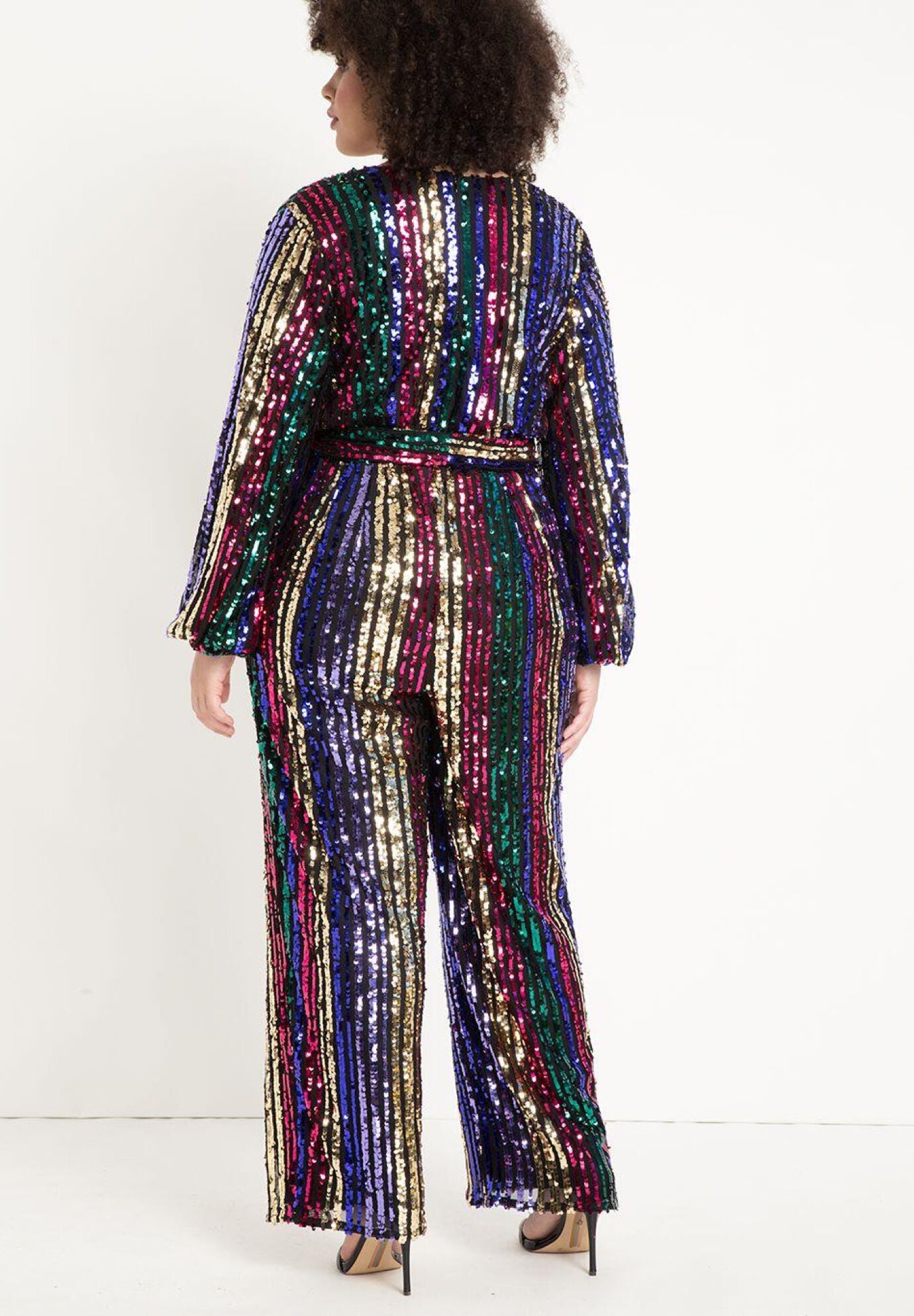 Lipsy stripe sequin culotte jumpsuit discount