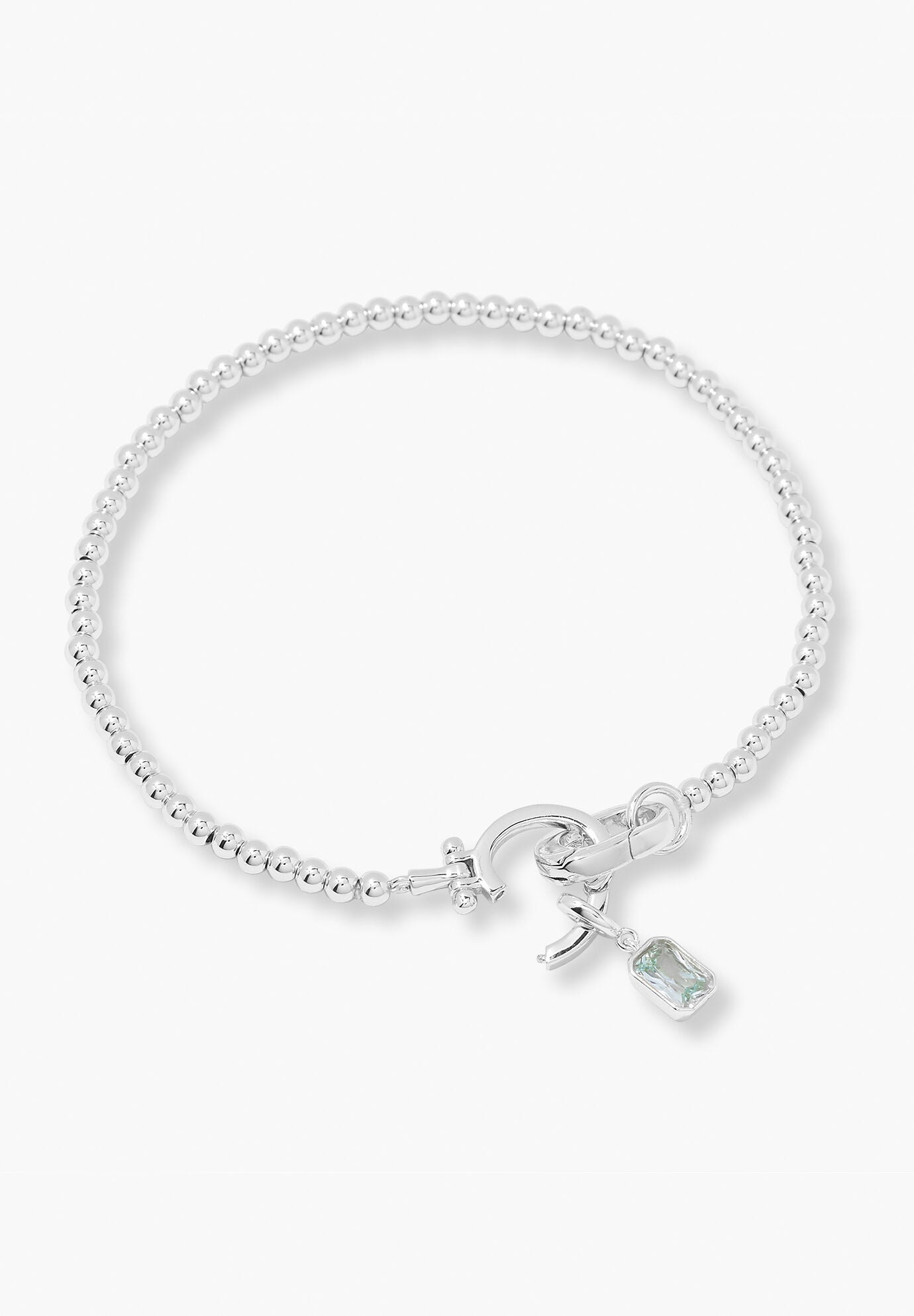 Mackenzie Silver Birthstone Bracelet, APRIL, alternate image number 1