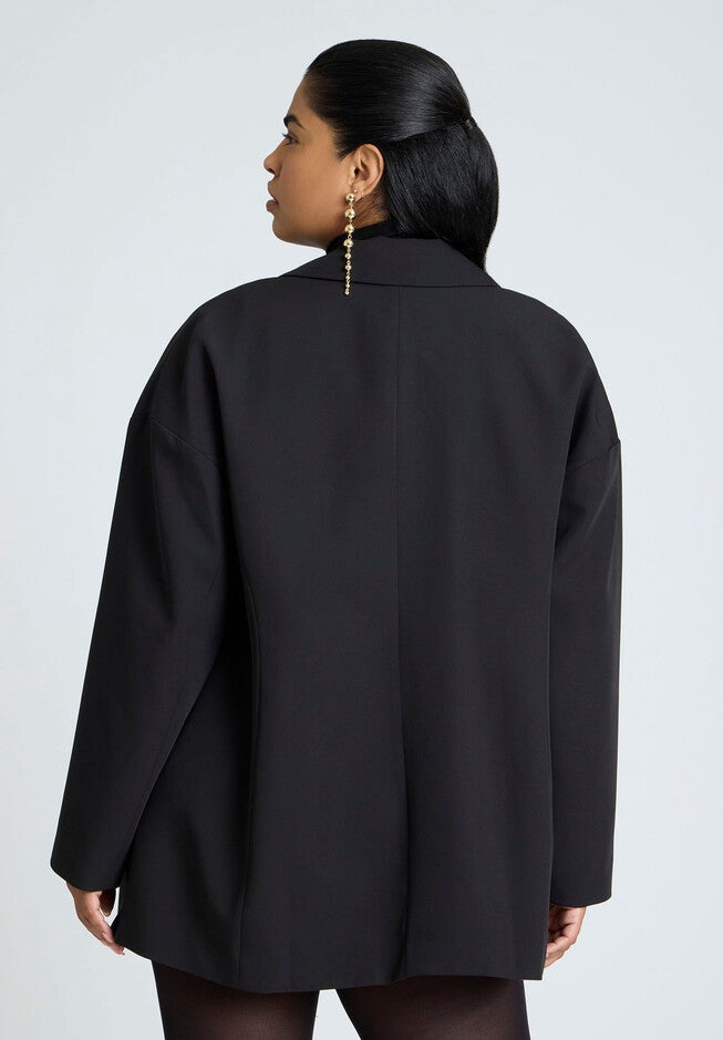 Oversized Boxy Blazer, BLACK ONYX, on-hover image number null