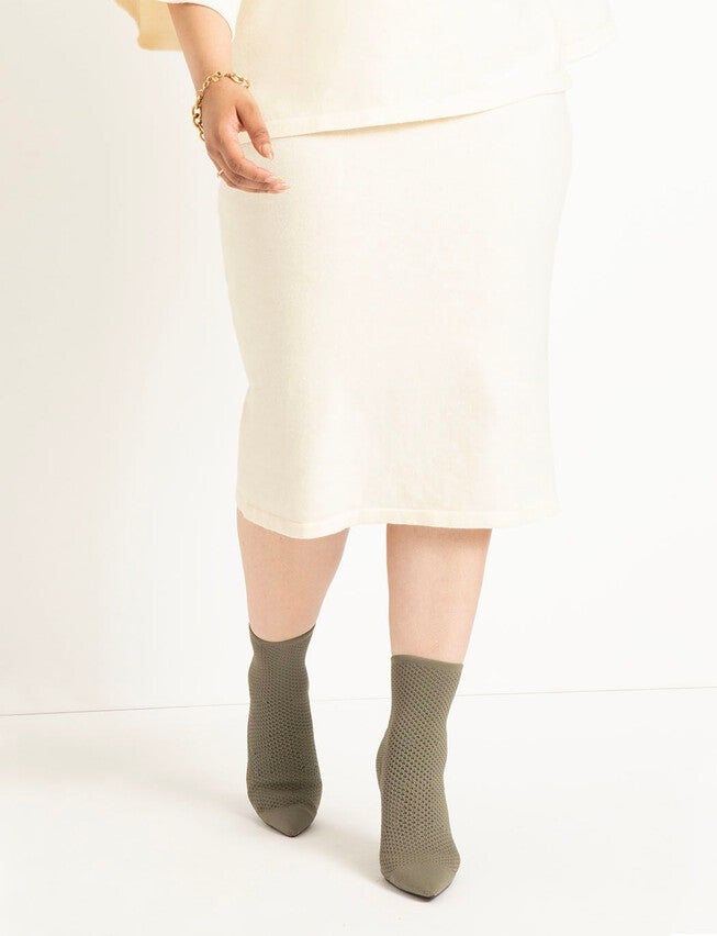 Midi Sweater Skirt, BUTTERCREAM, on-hover image number null