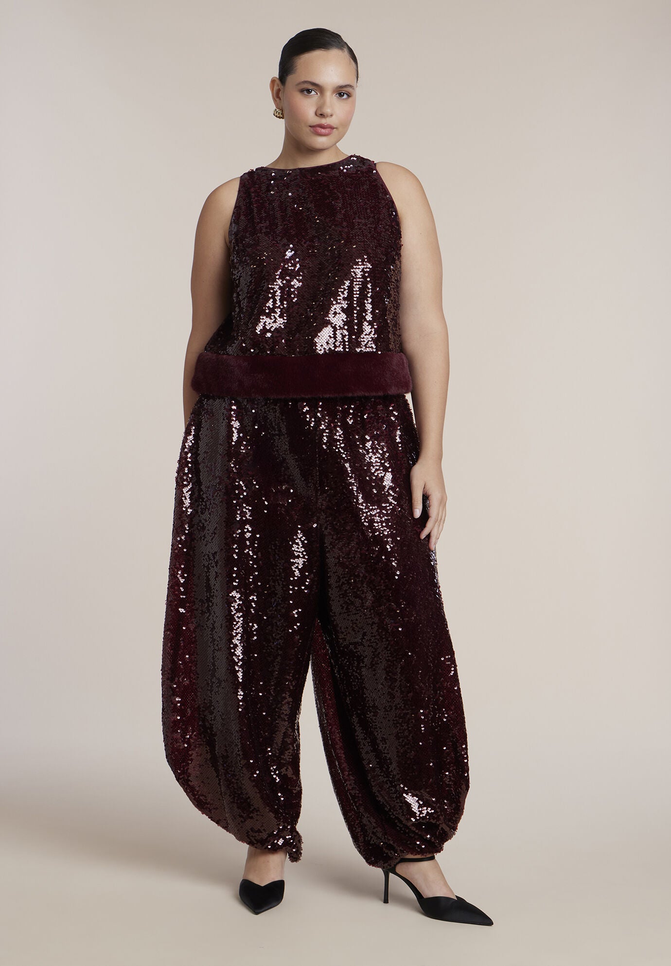 Sequin Balloon Trouser