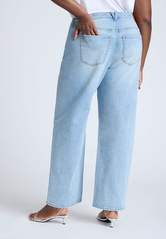 The Sparkle Naomi Straight Leg Jean , VINTAGE BLUE, alternate image number null