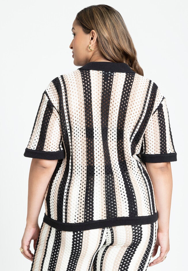Oversized Sweater Shirt, MUSE BANKER STRIPE, on-hover image number null