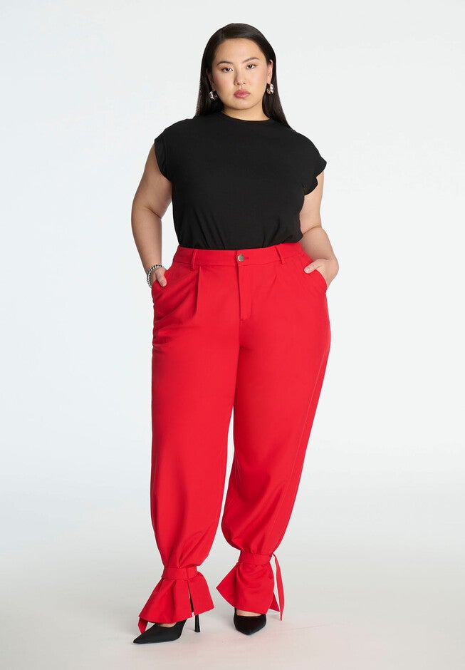 Ankle Tie Trouser, BARBADOS CHERRY, hi-res image number null