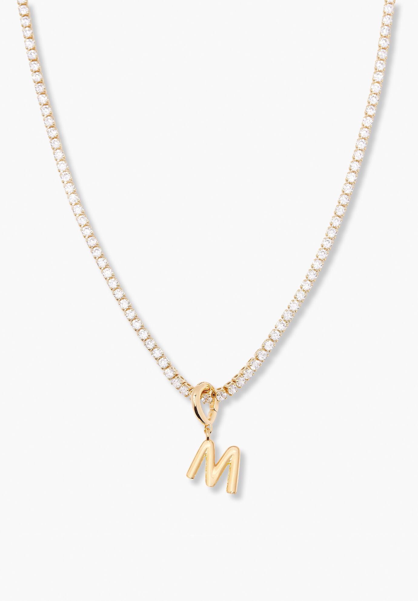 Isabella Mini Tennis Initial Necklace, M, hi-res image number 0