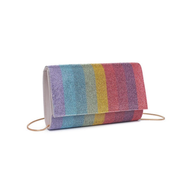 Bowie Rainbow Rhinestone Evening Bag, MULTI, on-hover image number null