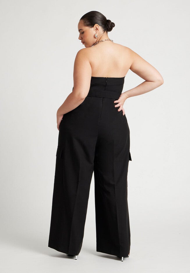 Belted Jumpsuit, BLACK ONYX, on-hover image number null