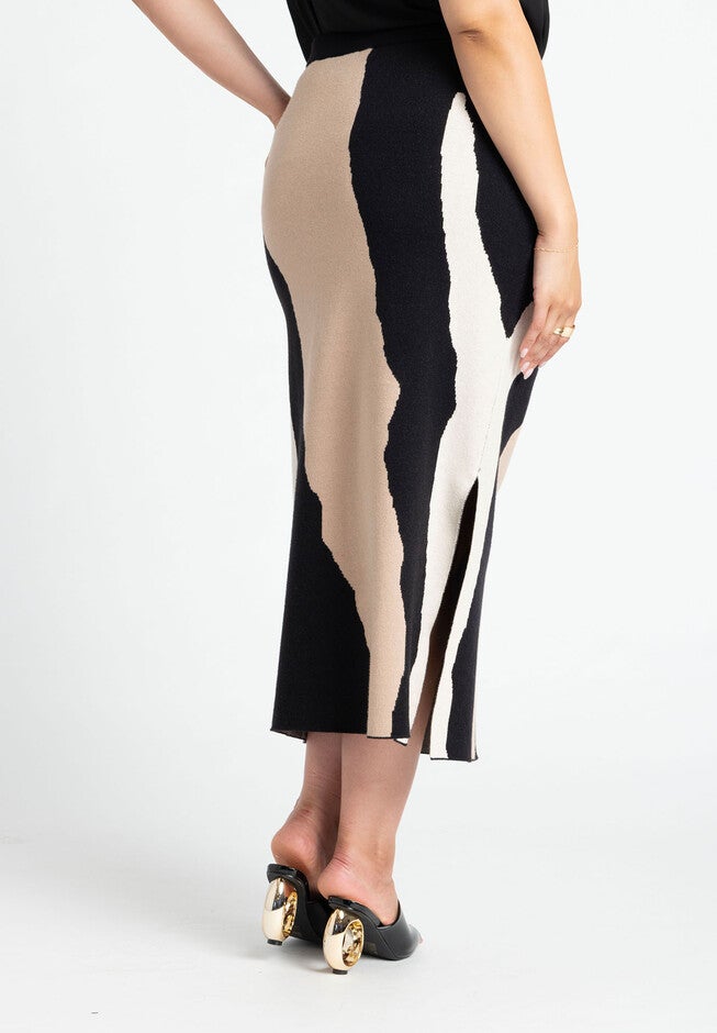 Intarsia Sweater Skirt, JAGGED EDGE, alternate image number null