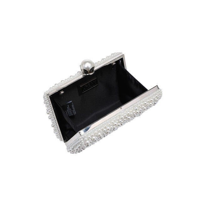 Idina Pearl Studded Evening Bag, IVORY, alternate image number null