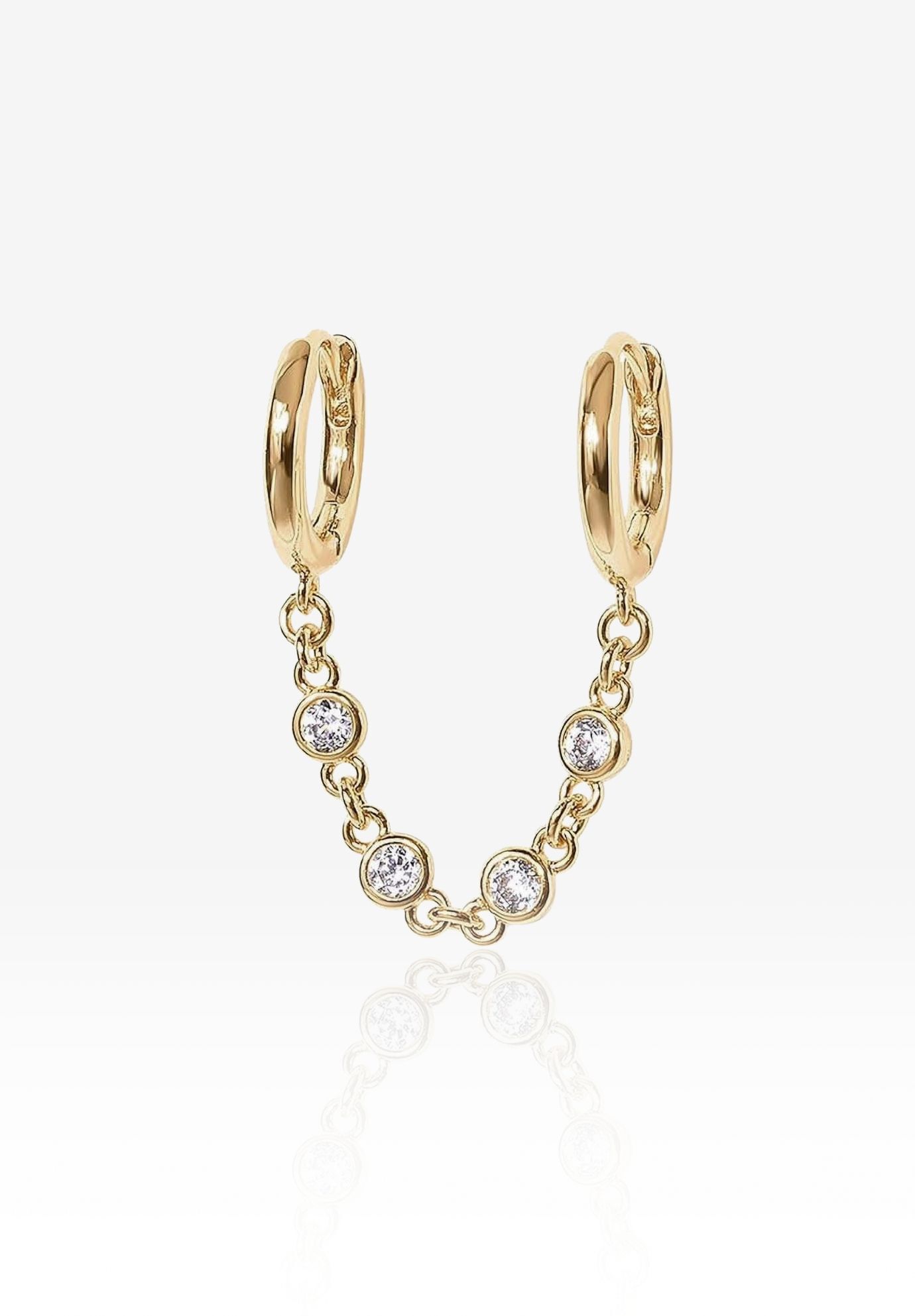 Ivy Double Pierced Earring, GOLD, hi-res image number 0