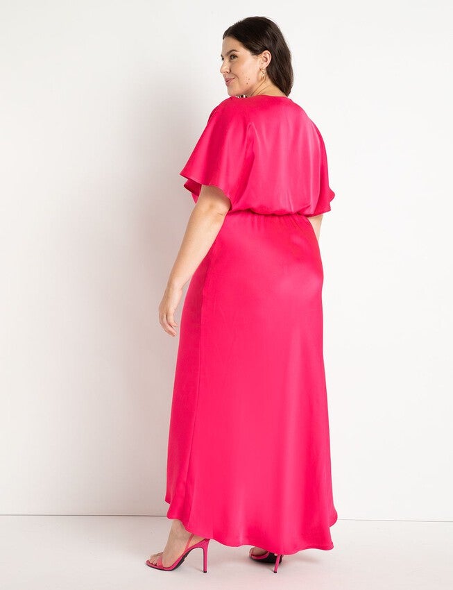 Kimono Sleeve Maxi Dress, PINK, alternate image number null