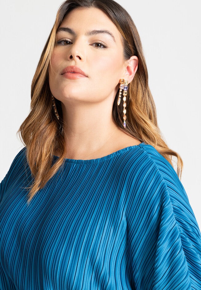 Linear Gem Drop Earrings, PASTEL MULTI, hi-res image number null