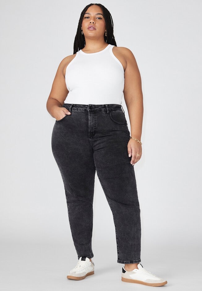 The Leigh Super Stretch Slim Leg Jean, VINTAGE BLACK, hi-res image number null
