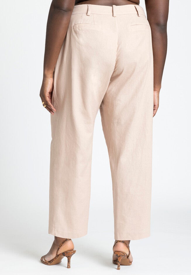 Pleat Detail Straight Leg Pant, ROSE SMOKE, alternate image number null