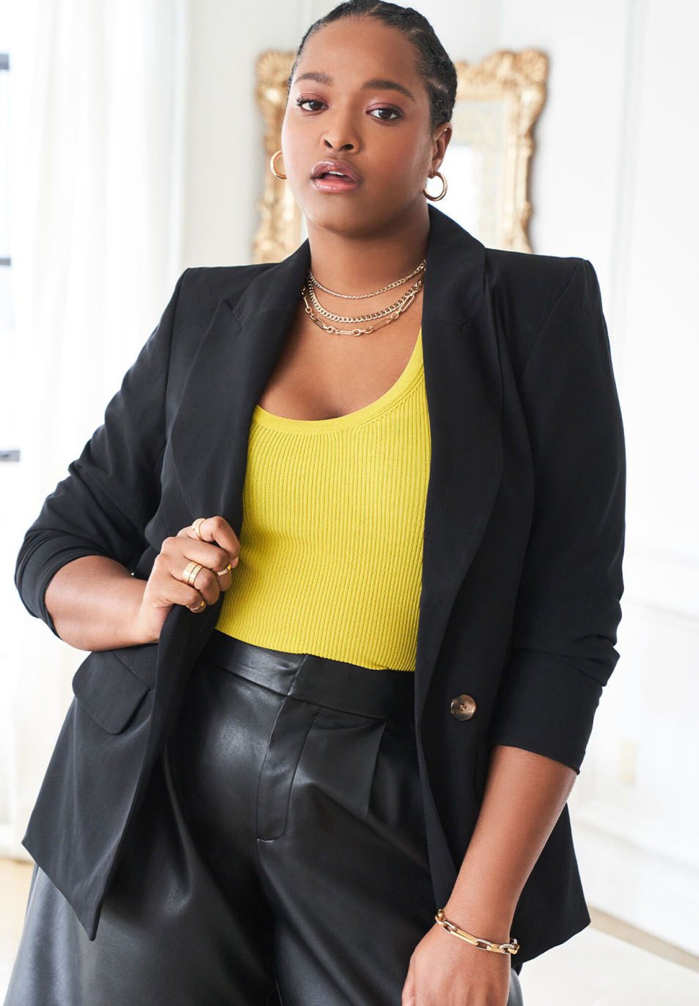 Long Relaxed Blazer, , alternate image number 3