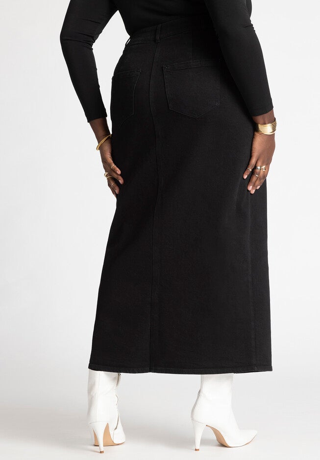 Denim Maxi Skirt, , alternate image number null