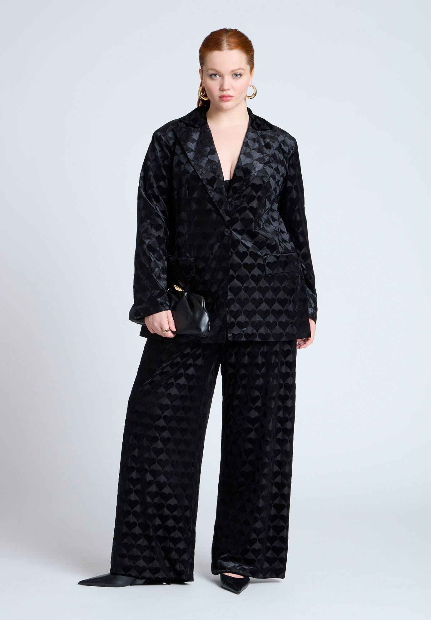 Heart Velvet Pant, BLACK ONYX, on-hover image number 1
