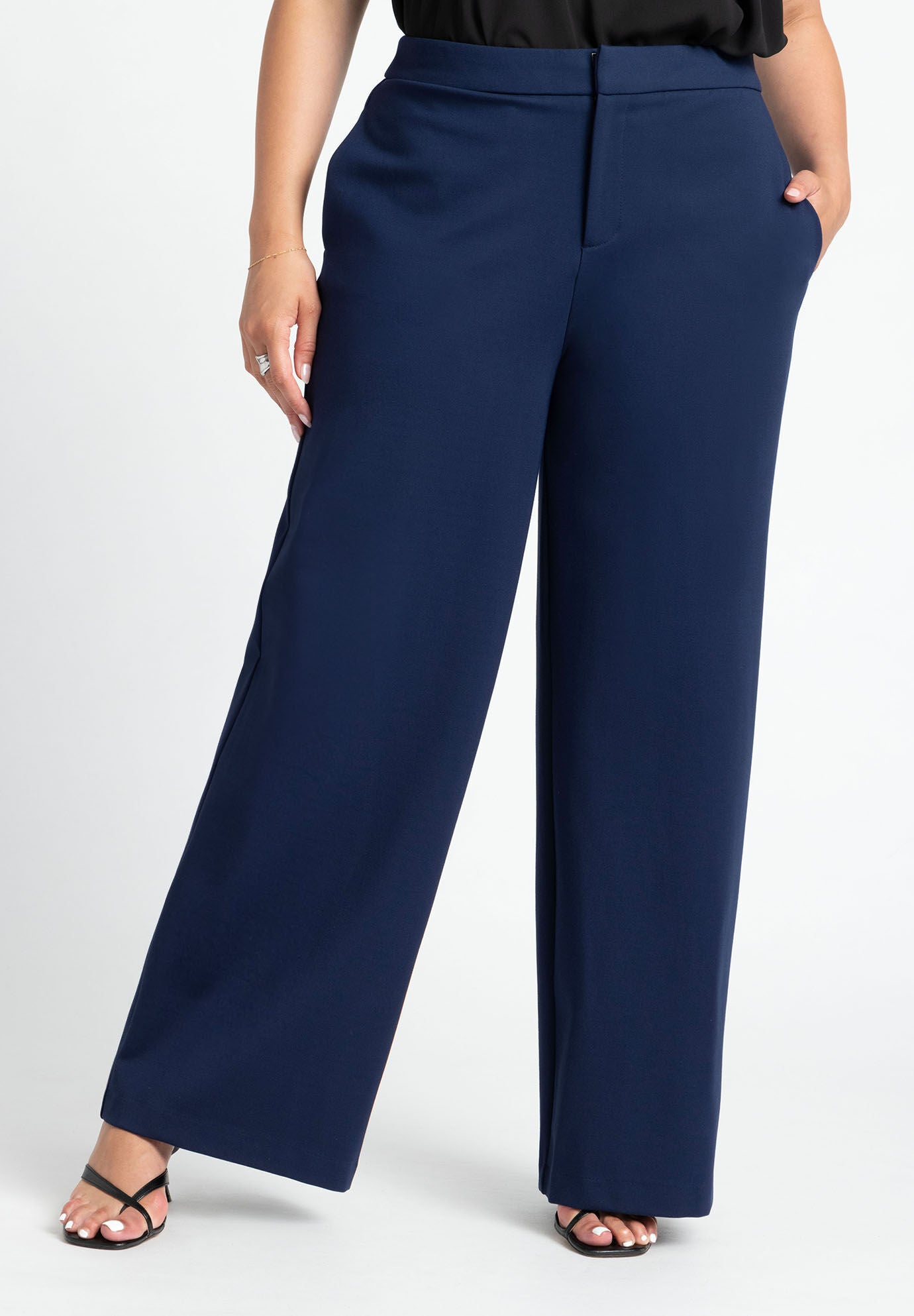 The Ultimate Stretch Wide Leg Pant, MARITIME BLUE, on-hover image number 1
