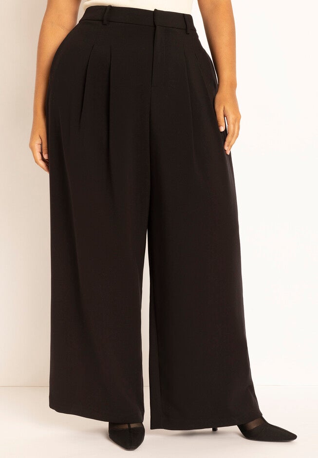 Pleat Front Wide Leg Trouser, , on-hover image number null