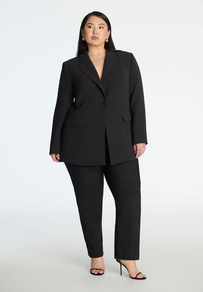 Heart Cutout Blazer, BLACK ONYX, alternate image number null
